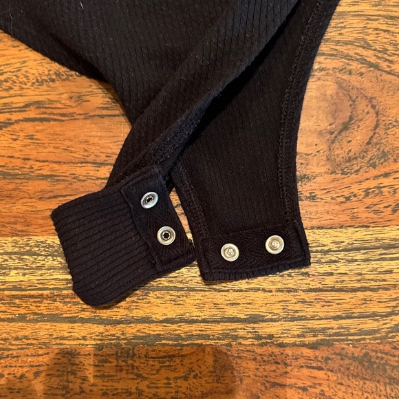 A New Day Black Long Sleeve Ribbed One Piece - Picture 6 of 6